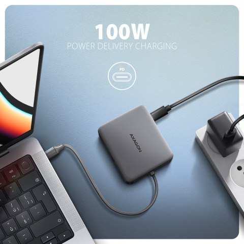 AXAGON HMC-5HL Wieloportowy hub USB 5in1, 5Gbps, 2x USB-A, HDMI 4K/60Hz, GLAN, PD 100W, 15cm USB-C kabel