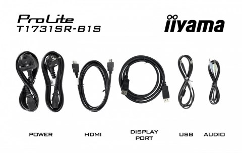 IIYAMA Monitor 17 cali 1731SR-B1S TN,RESISTIVE,HDMI,DP,VGA,IP54,2x1W