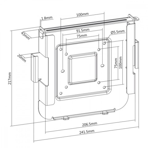 Maclean Uchwyt do MAC Mini scienny biurkowy MC-473