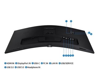 Samsung Monitor 34 cale ViewFinity S65UC VA 3440x1440 UWQHD 21:9 1xHDMI 1xDP 1xUSB-C 90W 3xUSB-A 5ms 100Hz HAS+PIVOT zakrzywiony głośnik
