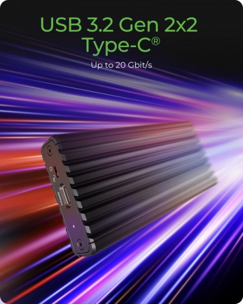 IcyBox Obudowa IB-1917M-C32a NVMe USB 3.2 Gen 2x2, 20 Gbit/s