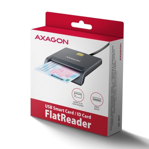 AXAGON CRE-SM3T Czytnik kart identyfikacyjnych USB, 1.3m kabel