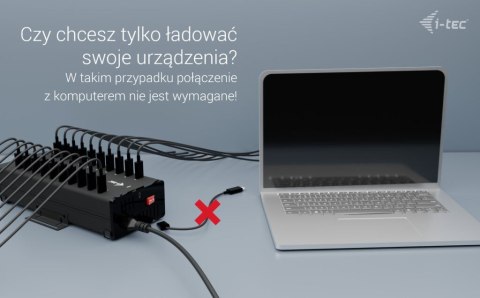 I-tec I-tec USB-C/USB-A Metal Charging + data HUB 15W per port 20x USB-C