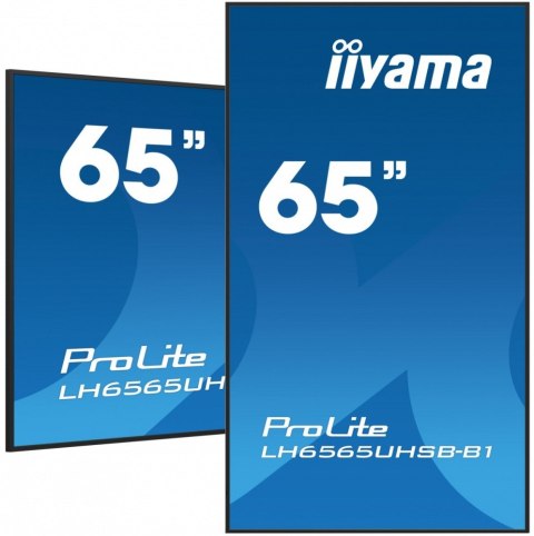 IIYAMA *IIYAMA 65'LH6565UHSB-B1, 24/7,IPS,ANDROID.11,4K,800cd, iiSignage2, SDM, 2x HDMI, DP, 2x USB,2x 10W, RJ45, WiFi, 4/32GB, PIO