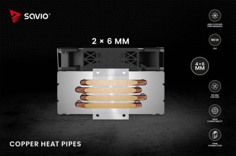 Savio Chłodzenie procesora CPU Vortex X2 ARGB