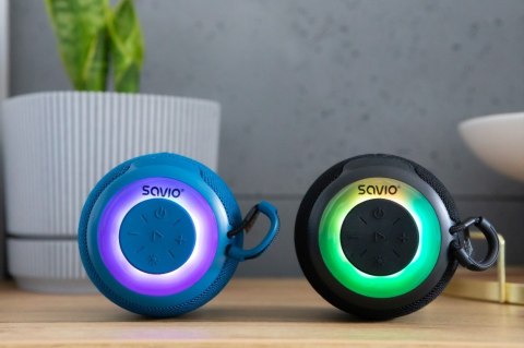 Savio Głośnik bezprzewodowy Bluetooth 5W, BS-042, Niebieski