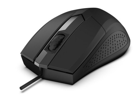 Rebeltec Mysz przewodowa optyczna Focus USB, 1200DPI 3 przyciski i rolka, 125Hz, 1.8m