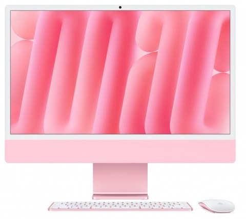 Apple IMac 24 cale: M4 8/8, 16GB, 256GB SSD - Różowy