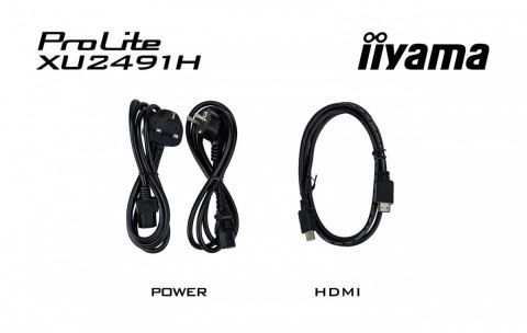 IIYAMA Monitor 24 cale XU2491H-B1 IPS, HDMI, DP, 0,5ms, 300cd
