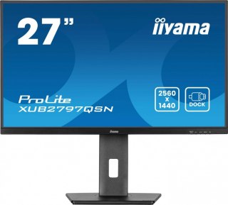 IIYAMA Monitor 27 cali XUB2797QSN-B2 IPS,QHD,USB-C Dock,HDMI /5y/