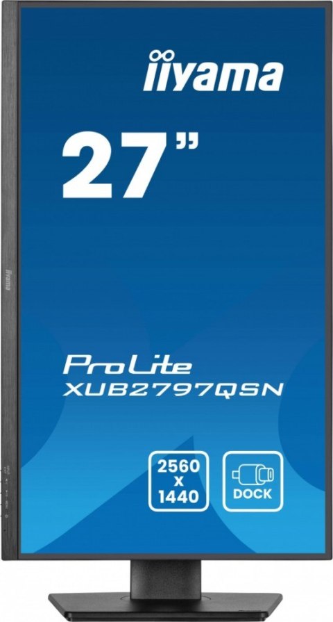 IIYAMA Monitor 27 cali XUB2797QSN-B2 IPS,QHD,USB-C Dock,HDMI /5y/