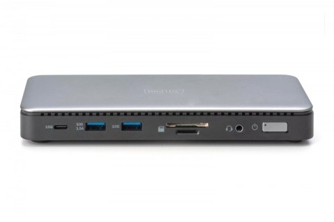 Digitus Stacja dokująca USB-C 11 portowa, max. 4K/60Hz z HDR, HDMI, DP, max. 3 monitory (MST), USB-C 3.2 Gen2, Gigabit Ethernet, SD/Micr