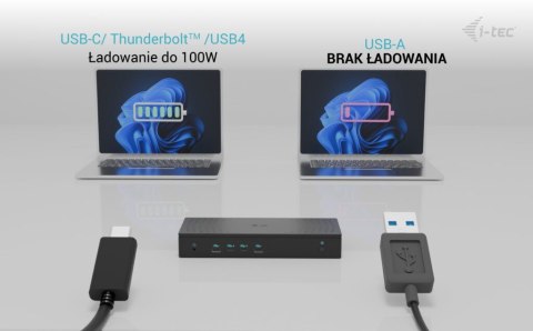 I-tec Stacja dokująca Universal 5x 4K/60Hz Display Power Delivery 100W