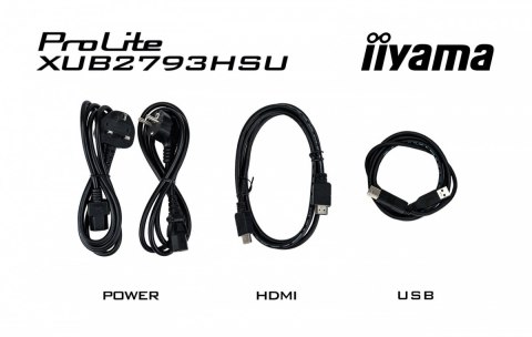IIYAMA Monitor 27 cali XUB2793HSU-B7,IPS.HDMI.DP.2x2W.USBx2,300cd