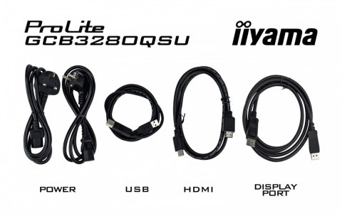 IIYAMA Monitor 32 cale GCB3280QSU-B2,VA,QHD,180Hz,1500R,0.2ms,4xUSB,350cd