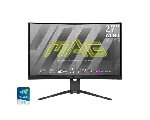 MSI Monitor 27 cali MAG 275CQRXF LED/QHD/Curved/240Hz/czarny