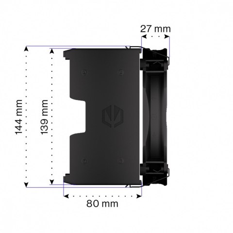 Endorfy Chłodzenie procesora Fortis 5 Black EY3A013