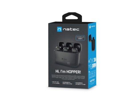 Natec Mikrofon Natec HOPPER krawatowy bezprzewodowy USB-C (2szt.)