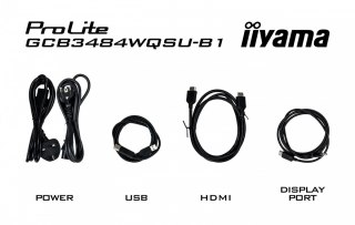 IIYAMA Monitor G-Master 34 cale GCB3484WQSU-B1,VA,UWQHD,180Hz, HDR400, 1500R, 21:9, 0.4ms, 500cd/m2, 2x5W, USB-c, PiP