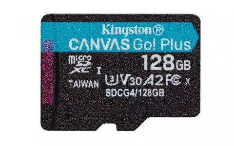 Kingston Karta pamięci microSD 128GB CanvasGo! Plus 200MB/s A2 U3 V30 + adapter