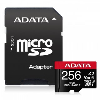 Adata Karta pamięci microSD High Endurance 256GB UHS1 U3 V30 A2 100/85MB/s + Adapter