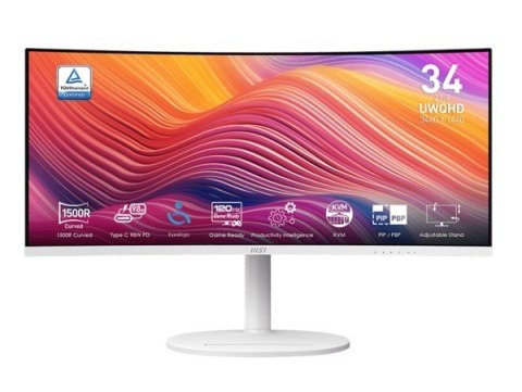 MSI Monitor Modern MD342CQPW 34 cale/LED/UWQHD/Curved/120Hz/czarny