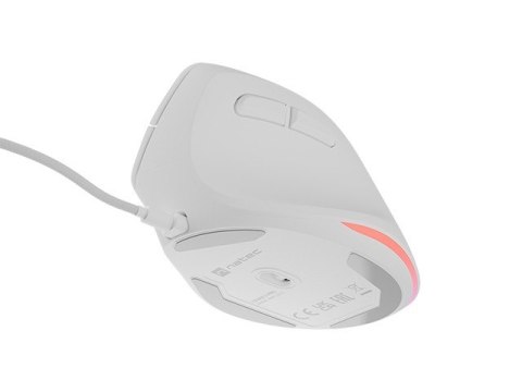 Natec Mysz wertykalna CRAKE 2 PRO 128000DPI optyczna biała