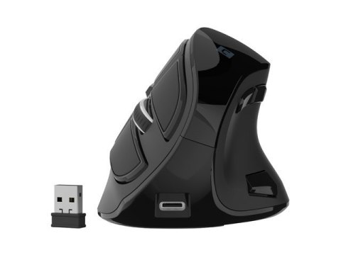Natec Mysz wertykalna EUPHONIE PRO 2400DPI BT 5.0 bezprzewodowa czarna