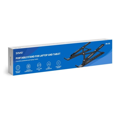 Savio Przenośna podstawka biurowa pod laptop/tablet PB-05