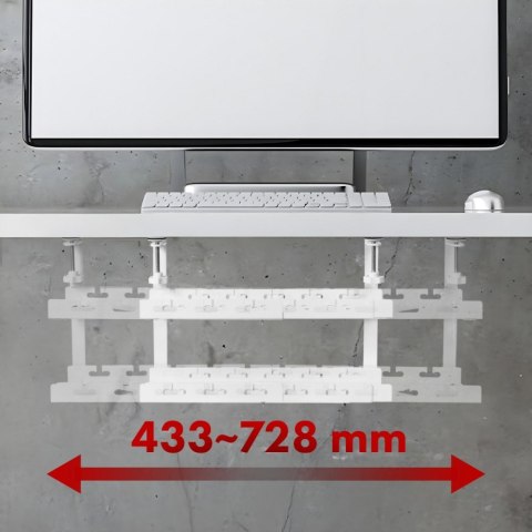 Maclean Organizer podbiurkowy na kable MC-102 W