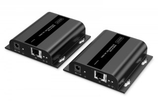 Digitus Przedłużacz (extender) po skrętce kat.6 HDMI 4K/60Hz przez IP 1G lub do 120m/200m z PoE, max. 253 odbiorniki, sterowanie IR - ze