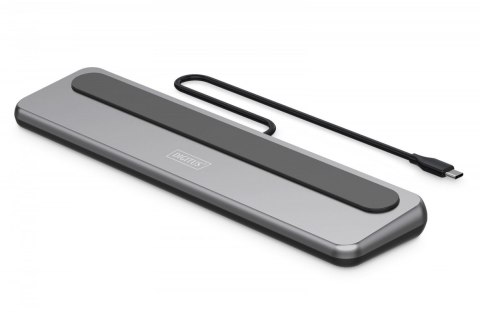 Digitus Stacja dokująca USB-C 12 portowa, max. 8K/30Hz z HDR, HDMI, DP, max. 3 monitory (MST), USB-C 3.2 Gen2, Gigabit Ethernet, SD/Micr