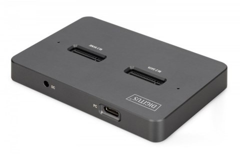 Digitus Stacja dokująca dysków | USB-C 3.2 Gen2 10Gbps | SSD M.2 NVMe + SATA (max. 2x 4TB) | Czytnik kart SD-Express 7.1 (max. 2TB) | Cz