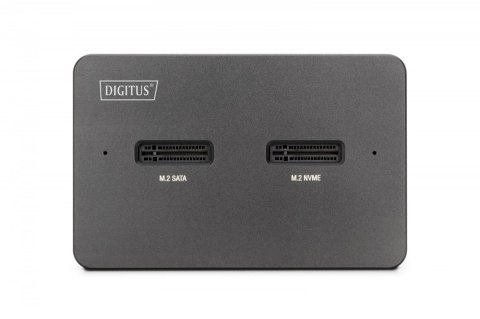 Digitus Stacja dokująca dysków | USB-C 3.2 Gen2 10Gbps | SSD M.2 NVMe + SATA (max. 2x 4TB) | Czytnik kart SD-Express 7.1 (max. 2TB) | Cz