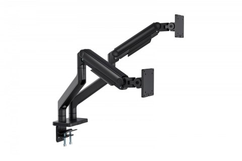 Digitus Uchwyt biurkowy podwójny z zaciskiem i sprężyną mechaniczną 2x LCD max. 45" 2x 20kg, VESA: 75x75, 100x100