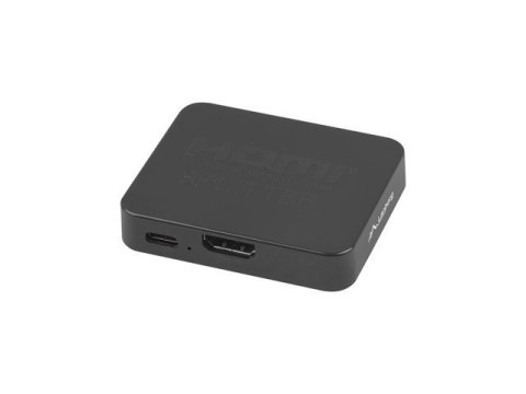 Lanberg Splitter video HDMI- 2x HDMI 4K + port USB-C czarny