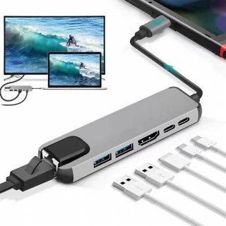 Gembird Adapter USB-C Hub USB-C/A LAN HDMI