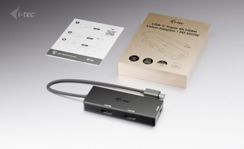 I-tec Stacja dokująca USB-C Triple 4K HDMI Video Adapter Power Delivery 100W