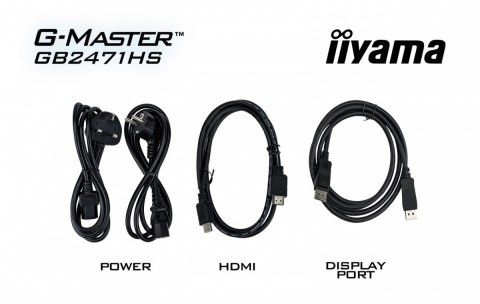 IIYAMA Monitor 23,8 cala GB2471HS-B1 Fast IPS,FHD,240Hz,2xHDMI,DP, 350cd, HAS(150) PIVOT, Adaptive G-SYNC - 1920 x 1080 @48-240Hz Disp