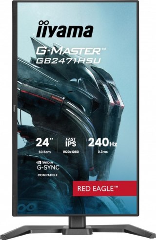 IIYAMA Monitor 23.8 cala GB2471HSU-B1 IPS,FHD,240Hz,2xHDMI,DP,1xUSB 3.2, 1xUSB C, Adaptive G-SYNC - 1920 x 1080 @48-240Hz DisplayP