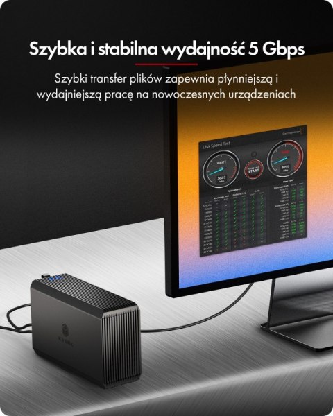 IcyBox Obudowa IB-RD3720-CU3 RAID 2x2,5/3,5 SATA HDD