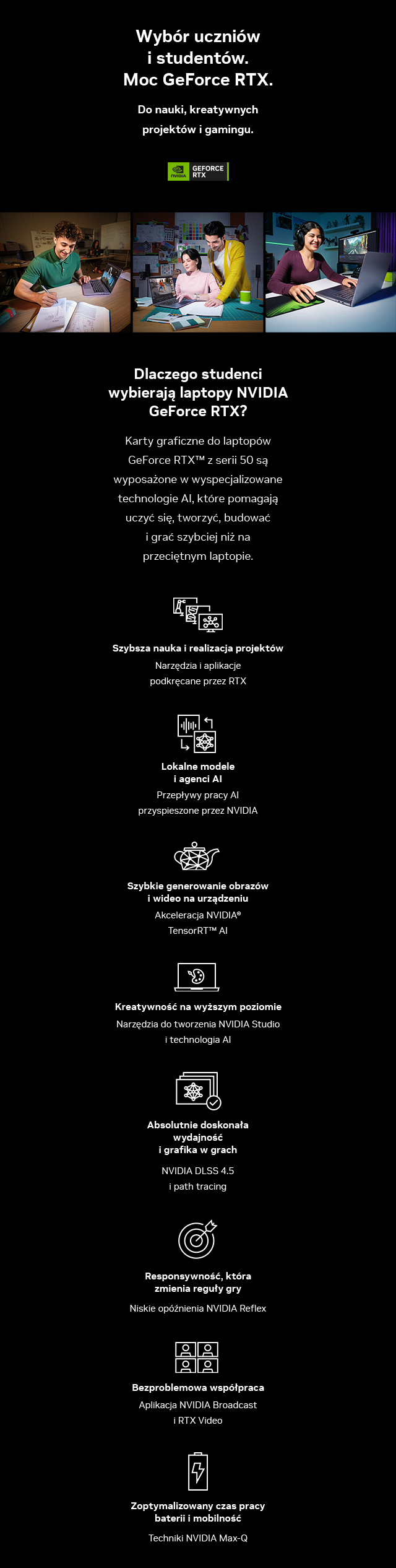 Laptopy GeForce RTX